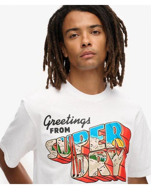 Superdry White & Co Travel Postcard Graphic T-shirt for men