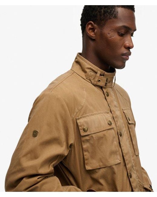 Superdry Brown & Co The Merchant Store - Racer Wax Jacket for men