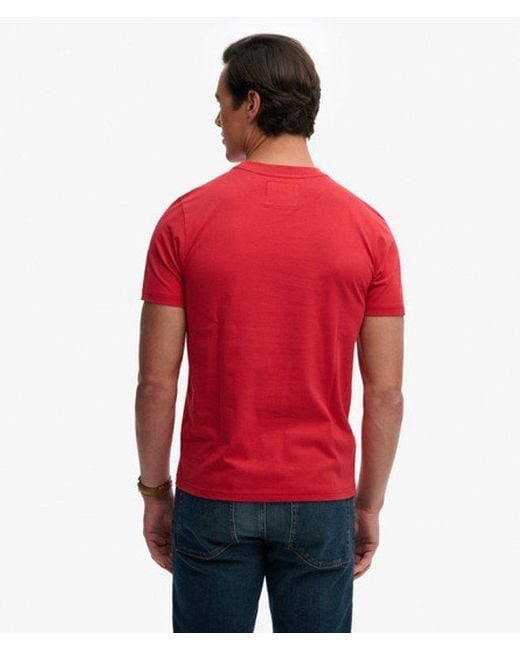 Superdry Red & Co Vintage Logo Classic T-shirt for men
