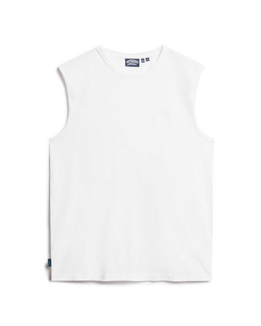 Superdry White & Co Classic Organic Cotton Essential Logo Tank Top for men