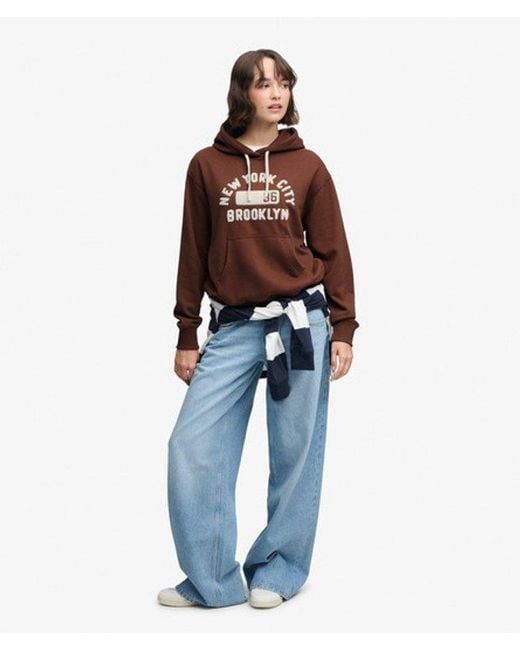 Superdry Red & Co Vintage Prep Chenille Hoodie