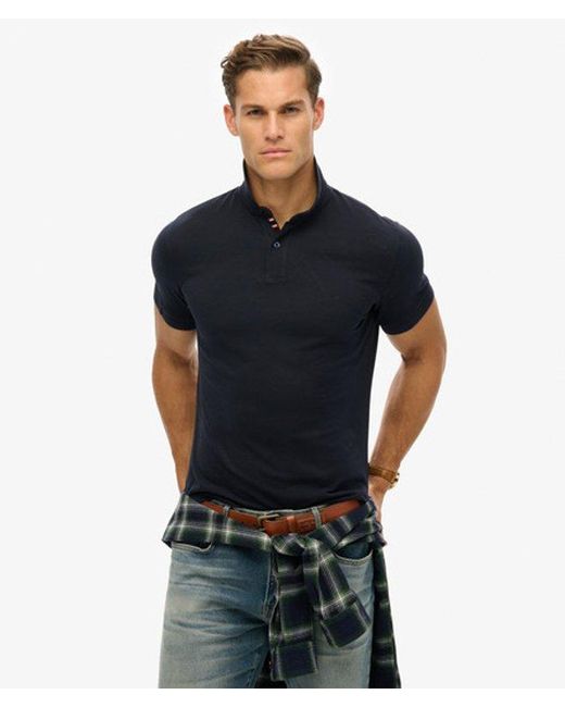 Superdry Blue & Co City Pique Polo Shirt for men