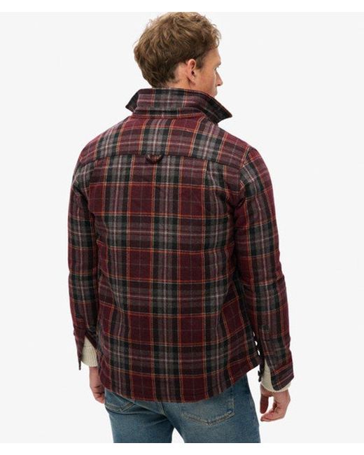 Superdry Brown & Co The Merchant Store - Quilted Overshirt for men