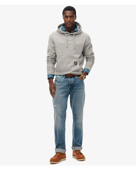 Superdry Gray & Co Contrast Stitch Relaxed Hoodie for men