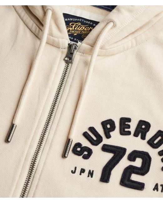Superdry Natural & Co Athletic Relaxed Crop Zip Hoodie