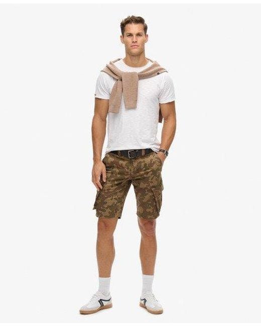 Superdry Core Cargoshort in het White voor heren