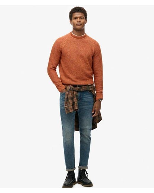 Superdry Red & Co Chunky Raglan Jumper for men