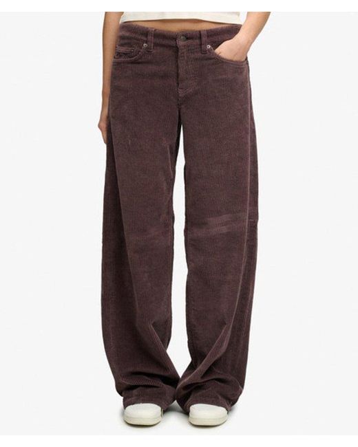 Superdry White & Co Mid Rise baggy Jumbo Cord Pants