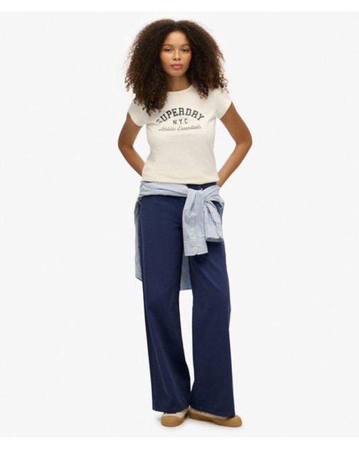 Superdry Blue & Co Mid Rise baggy Pants