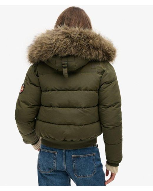 Superdry Green & Co Everest Hooded Bomber Jacket