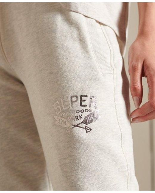 Superdry Natural Script Style Workwear Joggers Mcqueen Marl