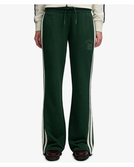 Superdry White & Co Athletic Essentials Stripe Flare joggers