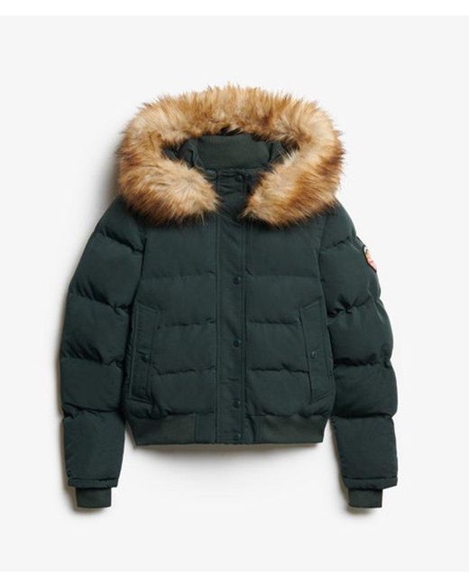 Superdry Green & Co Everest Hooded Bomber Jacket