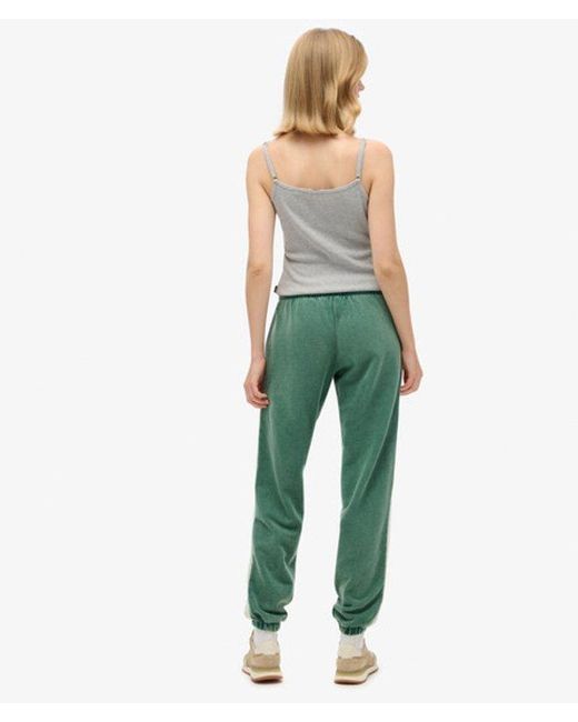 Superdry Green & Co Athletic Essentials Vintage Side Stripe joggers