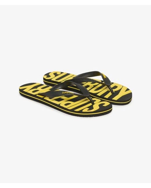 Superdry Yellow & Co Classic Embossed Vegan Flip Flops for men
