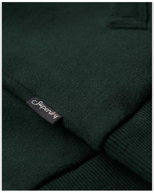 Sweat à capuche à logo vintage en relief Superdry en coloris Green