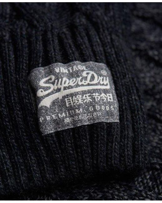Superdry Black Jacob Colour Block Crew Neck Jumper Twist for men