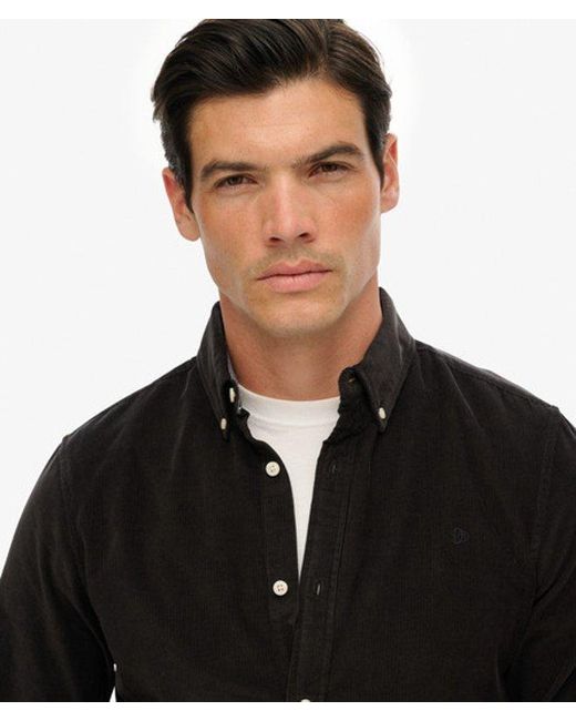 Superdry Black & Co Classic Needle Cord Shirt for men
