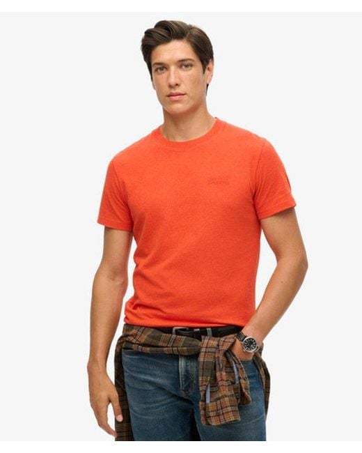Superdry Orange & Co Slim Fit Organic Cotton Essential Logo T-shirt for men