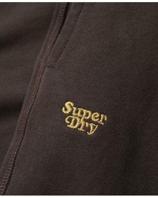 Pantalon de survêtement droit à logo essential Superdry en coloris Black