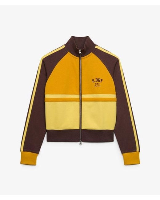 Superdry Metallic & Co Cult Zip Through Track Top