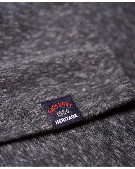 Superdry Gray American Star T-Shirt Charcoal Snow