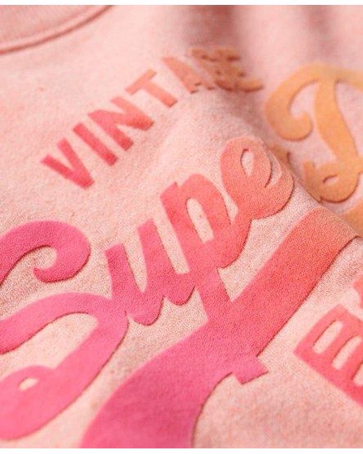 Superdry Pink Tonal Loose Sweatshirt