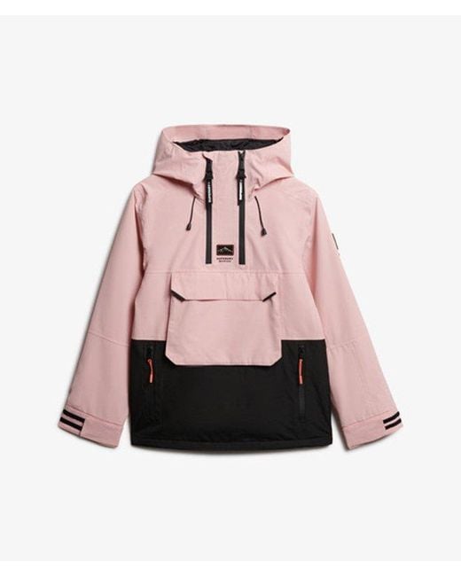 Superdry Pink Freestyle Overhead Ski Jacket