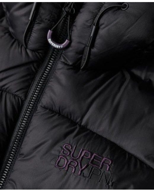 Superdry Black Sports Puffer Bomber Jacket