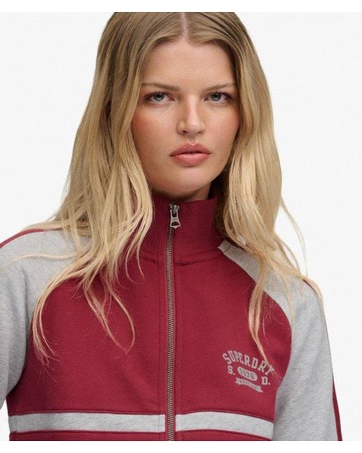 Superdry Red & Co Cult Zip Through Track Top