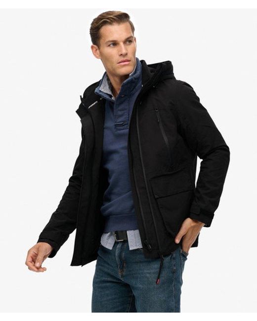 Superdry Black & Co Hooded Ultimate Embroidered Windbreaker for men