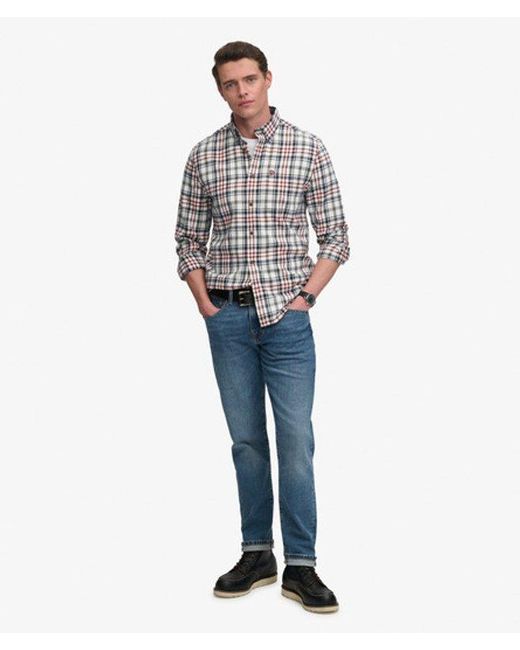 Superdry Gray Long Sleeve Cotton Lumberjack Shirt for men