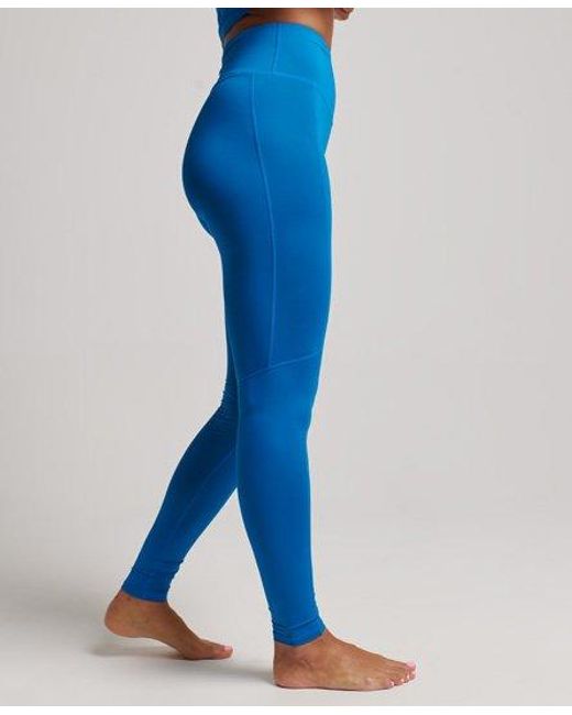 Superdry Blue Base Layer Gym Leggings