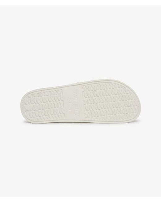 Superdry White & Co Company Logo High Build Sliders for men