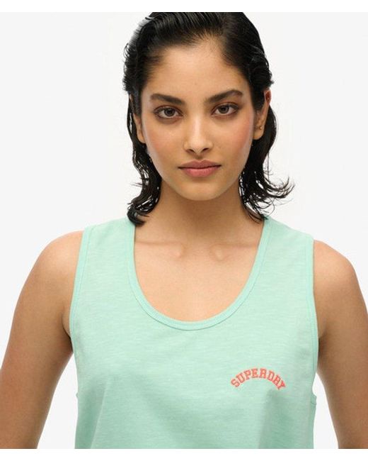 Superdry Green & Co Essential Logo Garment Dye Vest Top