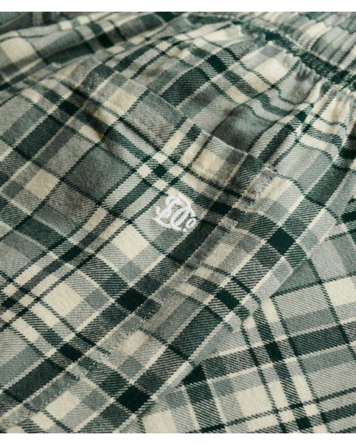 Superdry Green & Co Cotton Check Elastic Trousers