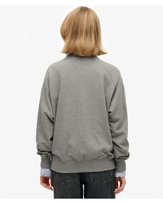 Superdry Gray & Co British Design Relaxed Crew Sweatshirt