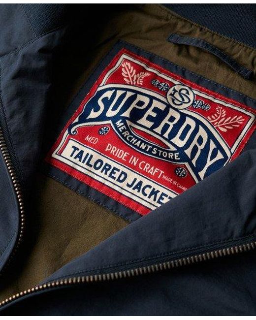 Superdry Blue The Merchant Store - Harrington Jacket for men