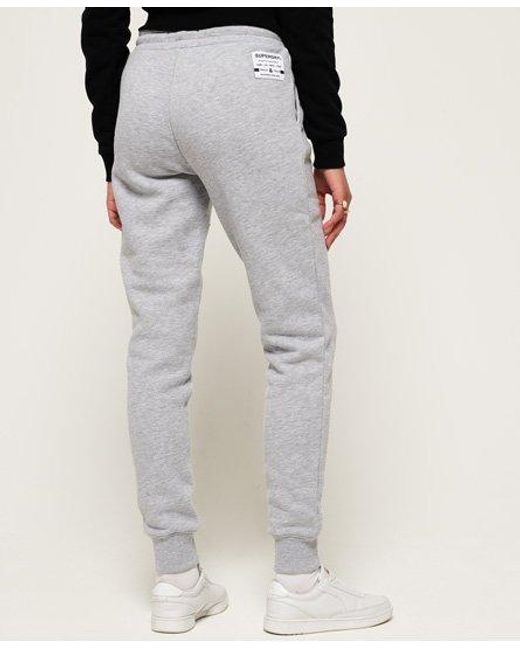 Superdry White Track & Field Joggers Mid Marl