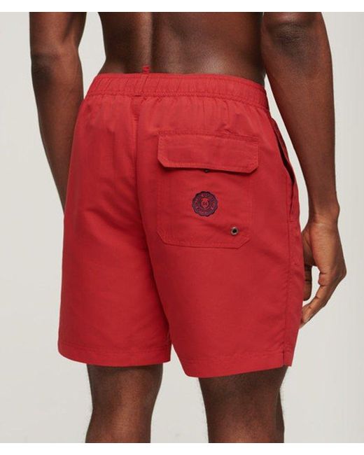 Superdry Classic Embroidered Detail Recycled Polo 17-inch Swim Shorts for men