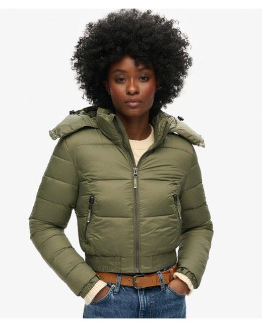 Superdry Green & Co Crop Hooded Fuji Jacket