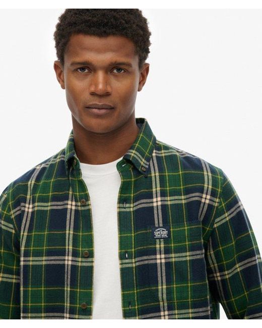 Superdry Green & Co Long Sleeve Cotton Lumberjack Shirt for men