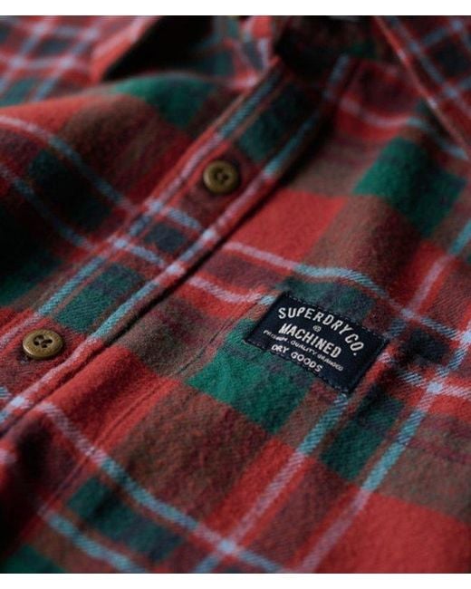 Superdry Red & Co Long Sleeve Cotton Lumberjack Shirt for men