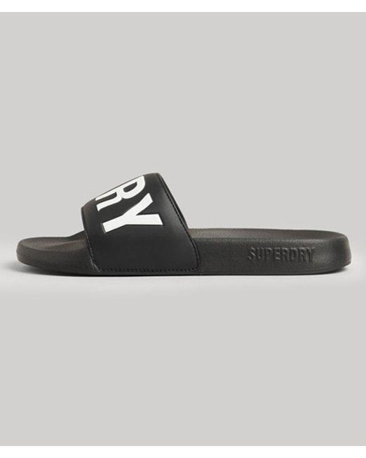 Superdry Black & Co Code Core Pool Sliders