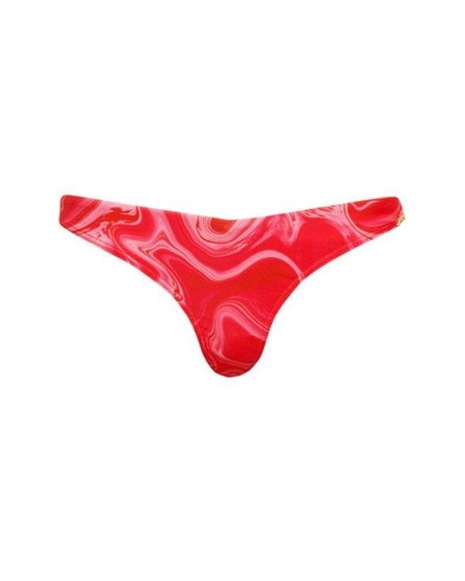 Superdry Cheeky Bikinibroekje Met Print in het Red