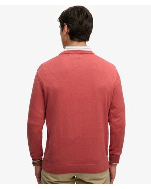 Superdry Red & Co Essentials Cotton Jumper for men
