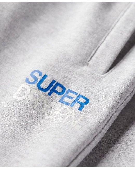 Superdry Taps Toelopende joggingbroek Met Sportswear-logo in het White voor heren