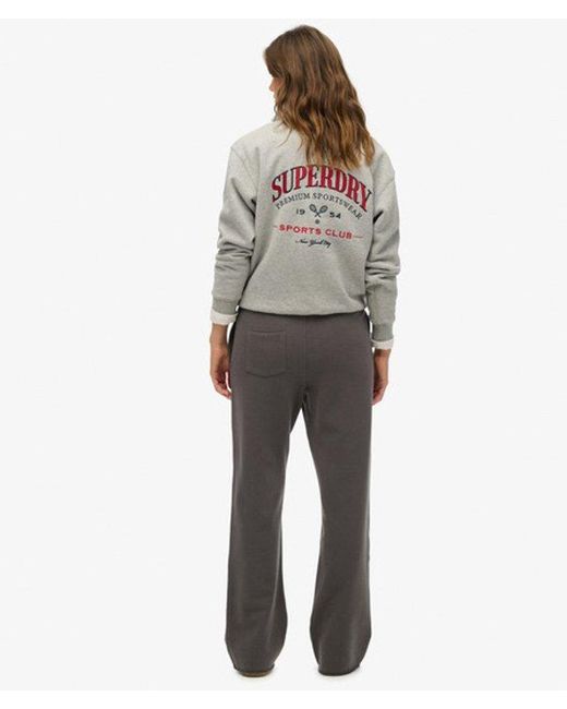 Superdry Gray & Co Athletic Tonal Embroidered Wide Leg joggers