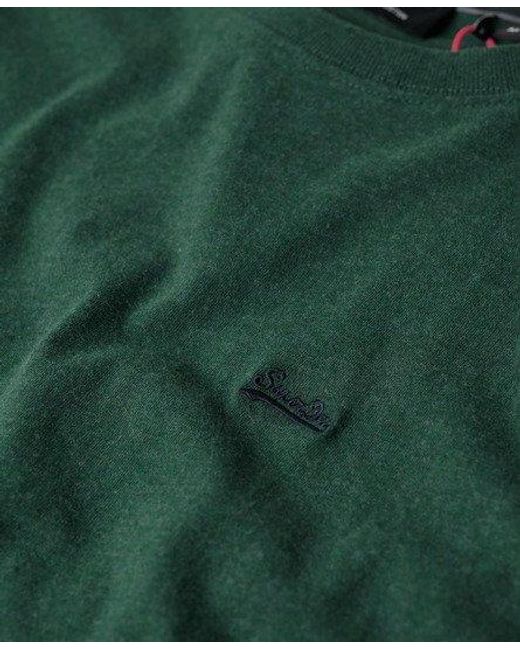 T-shirt essential logo micro en coton bio Superdry pour homme en coloris Green