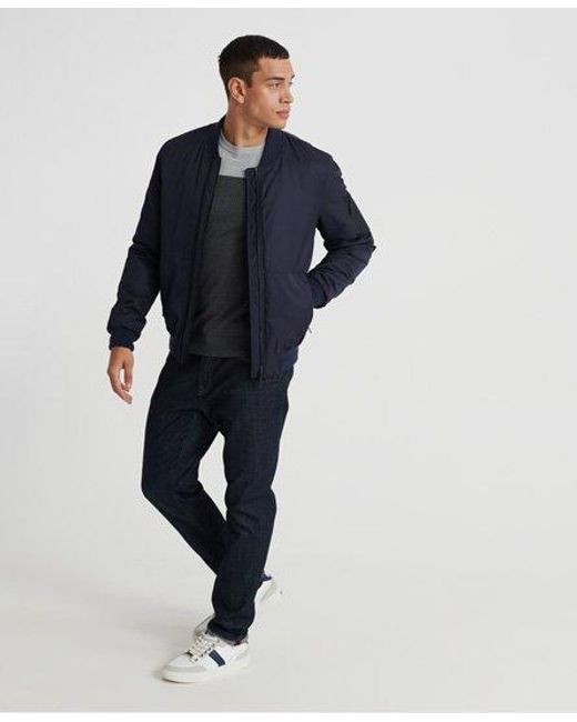 Superdry Blue Edit Cotton Cashmere Blend Jumper Graphite Dark Marl for men